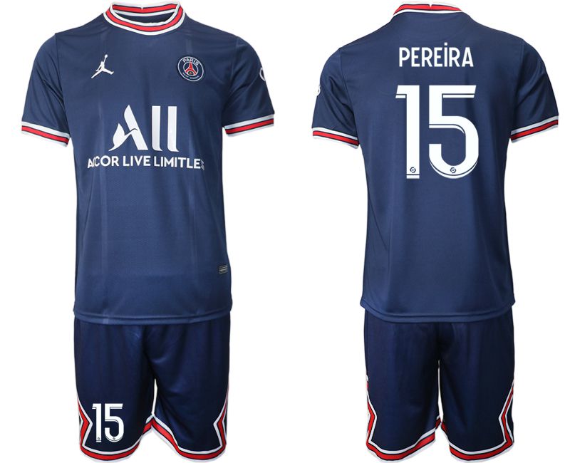 Men 2021-2022 Club Paris St German home blue #15 Soccer Jersey